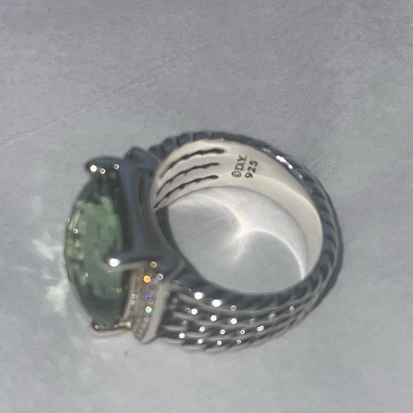 NEW IN BOX - David Yurman Wheaton Ring with Prasiolite and Diamonds - Picture 8 of 8